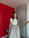 Bel Kemer Detay Etek Cepli Elbise Bej Taş 2249