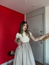 Bel Kemer Detay Etek Cepli Elbise Bej Taş 2249