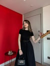 Bel Kemer Detay Etek Cepli Elbise Siyah 2249