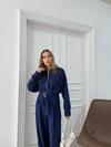 BEL KEMER DETAY FERMUARLI HIRKA VE PANTOLONLU MODAL İKİLİ TAKIM LACİVERT