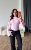 Bel Korse Detay İspanyol Kol Modal Bluz Pembe 2490