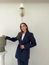 Bel Kuşaklı Blazer Ceket Ve Pantolonlu Double Kumaş İkili Takım Lacivert 2084
