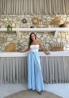 BEL KUŞAKLI İSPANYOL PAÇA PANTOLON MAVİ