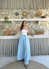 BEL KUŞAKLI İSPANYOL PAÇA PANTOLON MAVİ