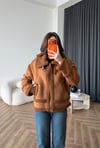 Biye Detay İç Kürk Lamine Mont Camel 2572
