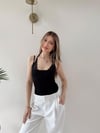 Boyundan Bağlamalı Dantel Detay Sırt Dekolte Bodysuit Siyah 2149