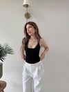 Boyundan Bağlamalı Dantel Detay Sırt Dekolte Bodysuit Siyah 2149