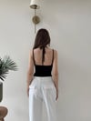Boyundan Bağlamalı Dantel Detay Sırt Dekolte Bodysuit Siyah 2149