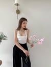 Boyundan Bağlamalı Dantel Detay Sırt Dekolte Bodysuit Beyaz 2149