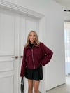 ÇİFT CEP BUKLET KISA CEKET BORDO