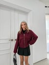ÇİFT CEP BUKLET KISA CEKET BORDO