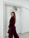 ÇITÇIT DETAY HIRKA VE PANTOLONLU TRİKO İKİLİ TAKIM BORDO