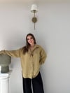 Çizgili Oversize Tensel Gömlek Camel 2094