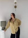 Çizgili Oversize Tensel Gömlek Camel 2094
