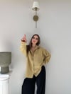 Çizgili Oversize Tensel Gömlek Camel 2094