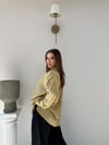 Çizgili Oversize Tensel Gömlek Camel 2094