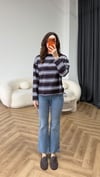 Çizgili Sweat Antrasit 2558
