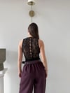 Degaje Yaka Dantel Detay Bodysuit Siyah 2083