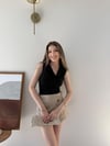 Degaje Yaka Omuz Aksesuar Detay Sandy Bluz Siyah 2311