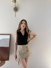 Degaje Yaka Omuz Aksesuar Detay Sandy Bluz Siyah 2311