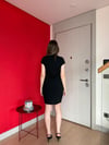 Dik Yaka Agraflı Elbise Siyah 2207