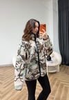 Dik Yaka Desenli Polar Hırka Kamuflaj 2548