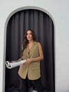 DÜĞMELİ UZUN YELEK YEŞİL
