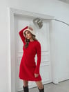 FİTİLLİ TRİKO ELBİSE KIRMIZI