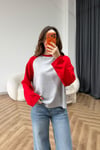 Garneli Çift Renk Sweat Gri 2552