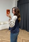 Garneli Çift Renk Sweat Lacivert 2552