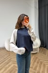 Garneli Çift Renk Sweat Lacivert 2552