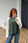 Garneli Çift Renk Sweat Yeşil 2552