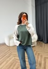 Garneli Çift Renk Sweat Yeşil 2552