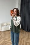 Garneli Çift Renk Sweat Yeşil 2552
