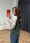 Garneli Çift Renk Sweat Yeşil 2552