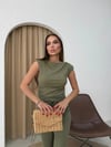 GOFRE BLUZ VE PANTOLONLU İKİLİ TAKIM HAKİ