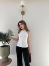 Halter Yaka Dantel Detay Modal Bluz Beyaz 2251