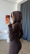 Hırka Atlet ve Pantolonlu 3lü Takım Kahve 2415