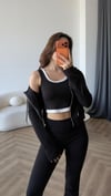Hırka Atlet ve Pantolonlu 3lü Takım Siyah 2415