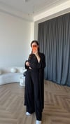 Hırka Crop ve Pantolonlu 3lü Takım Siyah 2397