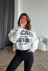 İç Atlet Detay Baskılı 3 İplik Şardonlu Sweat Beyaz 2537