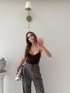 İp Askılı Bodysuit Kahve 2061