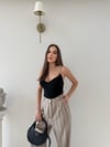 İp Askılı Bodysuit Siyah 2061