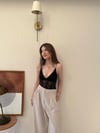 İp Askılı Dantel Detay Bodysuit Siyah 2136