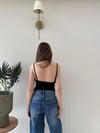 İp Askılı Degaje Yaka Dantel Detay Sandy Bluz Siyah 2199