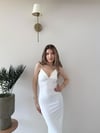 İp Askılı Kalem Elbise Beyaz 2216