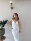İp Askılı Kalem Elbise Beyaz 2216