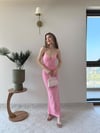 İp Askılı Kalem Elbise Pembe 2216