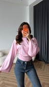 İspanyol Kol Detay Bel Drape Modal Bluz Pembe 2437