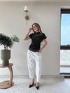 Karpuz Kol Puantiyeli Tül Astarlı Bluz Siyah 2148